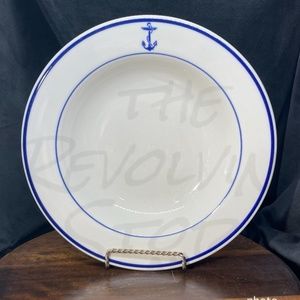 Vintage U.S. Navy 9” Large Rim Soup Bowl
